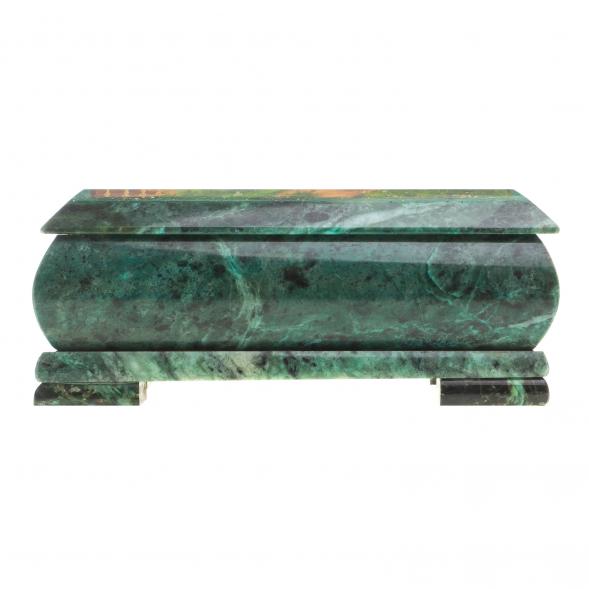 Шкатулка с иллюстрацией &amp;quot;Домик в лесу&amp;quot; камень змеевик 17,5х9,5х7,5 см 124020