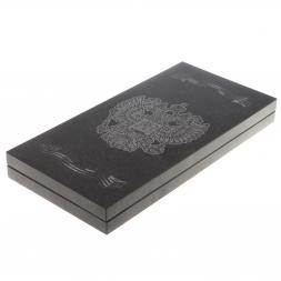 Нарды с гравировкой "Герб СССР / герб РФ" камень гранит