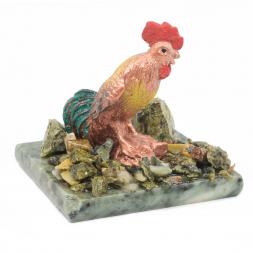 Сувенир "Петух" малый змеевик