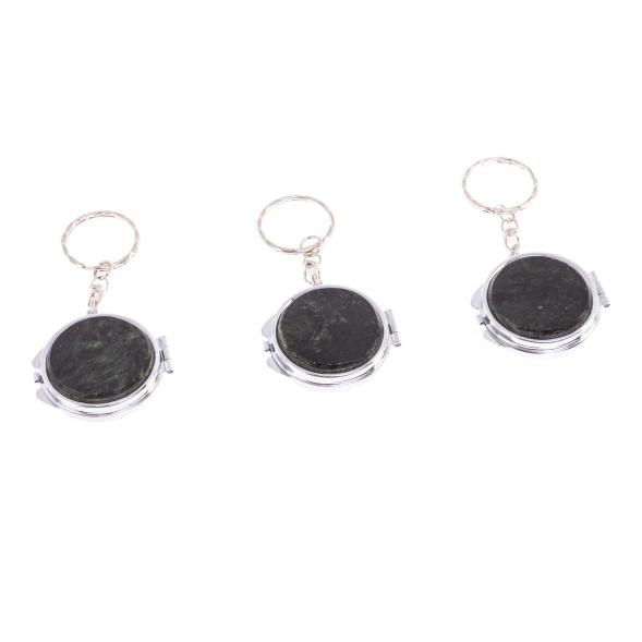 Складное зеркало брелок актинолит круглое 126621