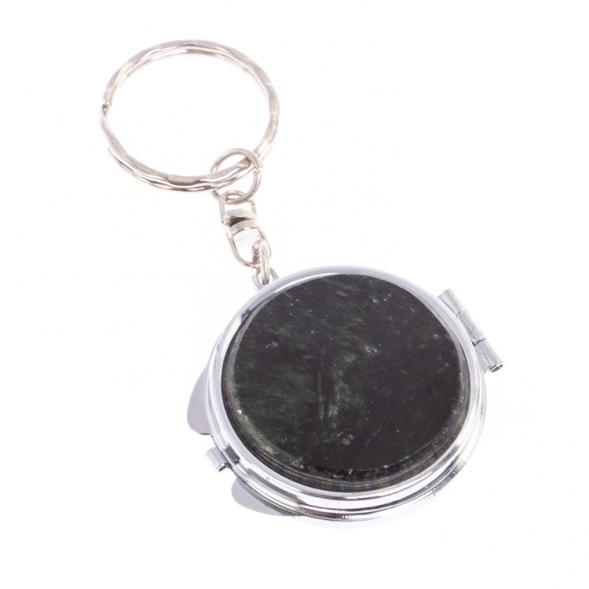 Складное зеркало брелок актинолит круглое 126621