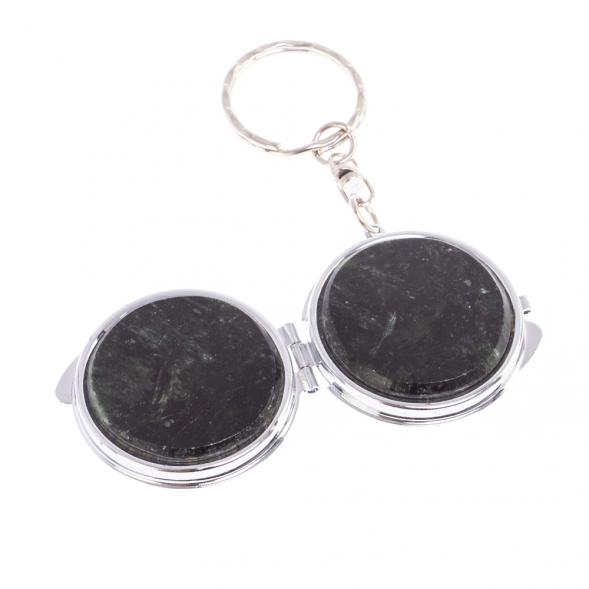 Складное зеркало брелок актинолит круглое 126621