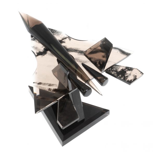 Сувенир &amp;quot;Самолет СУ - 57&amp;quot; из черного обсидиана 128714