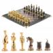 Шахматы подарочные &amp;quot;Деревенские&amp;quot; фигуры бронза, доска камень 40х40 см 120036