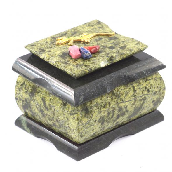 Шкатулка для украшений &amp;quot;Оригинал&amp;quot; змеевик 10х8х7,5 см 121449