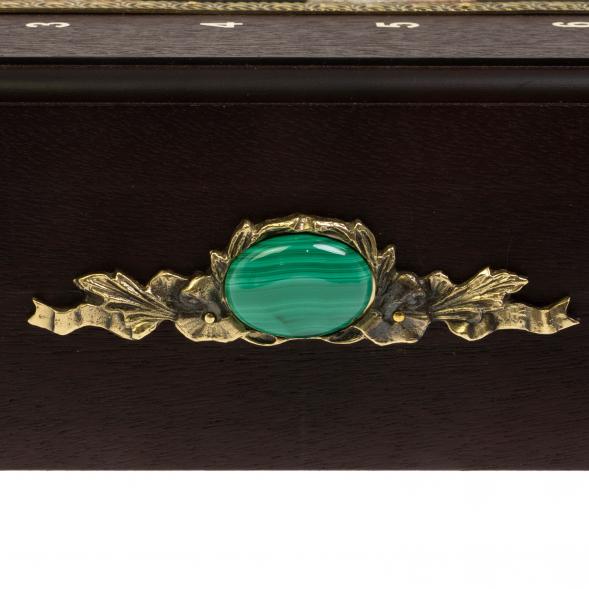 Шахматный ларец &amp;quot;Железнодорожники&amp;quot; фигуры бронза камень креноид 130042