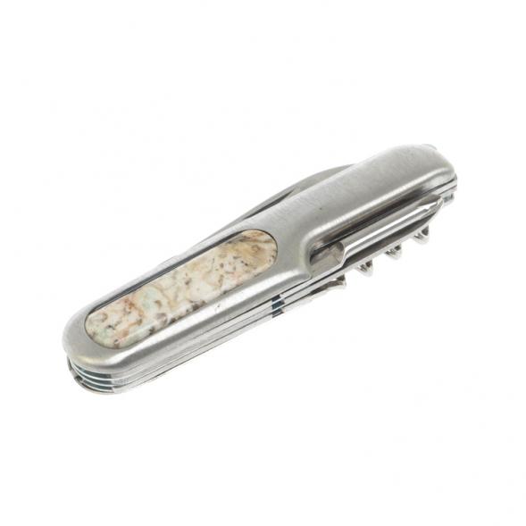 Нож мультитул складной 7 в 1 с камнем амазонит с дымчатым кварцем 127794