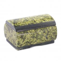 Шкатулка из камня змеевик 10х6х5,5 см