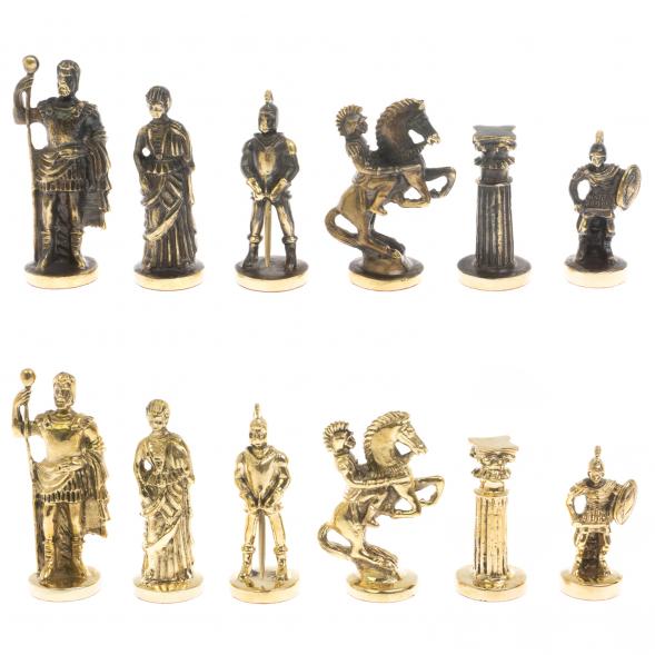 Шахматы подарочные из бронзы &amp;quot;Римские&amp;quot; 44х44 см мрамор лемезит 129660