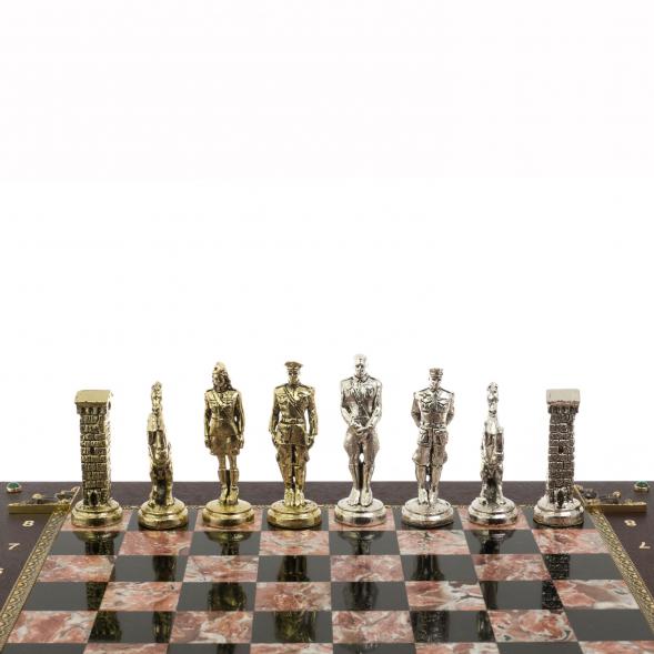 Шахматный ларец &amp;quot;Великая Отечественная война&amp;quot; камень креноид 130043