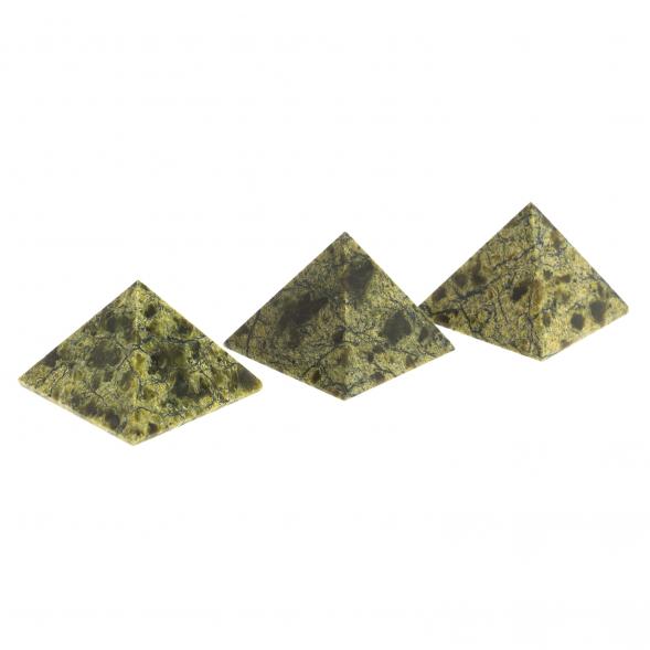 Пирамида 2,5х2,5х2,5 см камень змеевик 113723