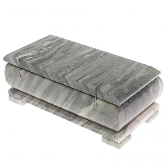 Шкатулка для денег &amp;quot;Купюра&amp;quot; с зеркалом из серого мрамора 18,5х9,5х8 см 128790