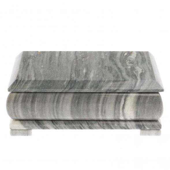 Шкатулка для денег &amp;quot;Купюра&amp;quot; с зеркалом из серого мрамора 18,5х9,5х8 см 128790