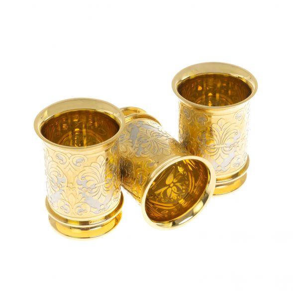 Икорница с тремя стопками &amp;quot;Три кита&amp;quot; нефрит 129319