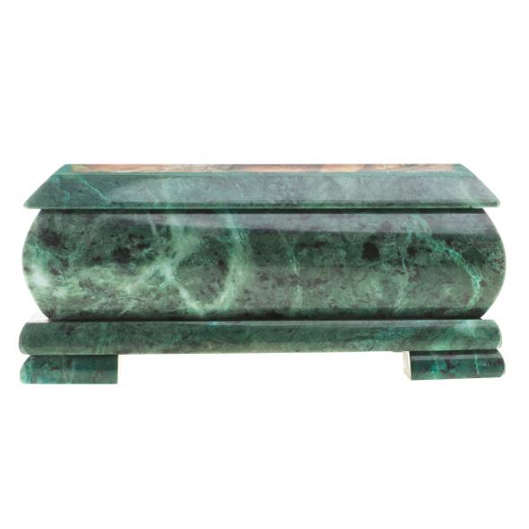 Шкатулка с иллюстрацией &amp;quot;Семейство львов&amp;quot; камень змеевик 17,5х9,5х7,5 см 124023