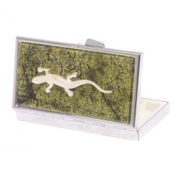 Таблетница на 7 отделений из змеевика с ящерицей