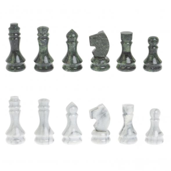 Шахматы &amp;quot;Турнирные&amp;quot; доска 41х41 см серый мрамор, змеевик 127236