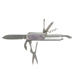 Нож мультитул складной 7 в 1 с камнем флюорит
