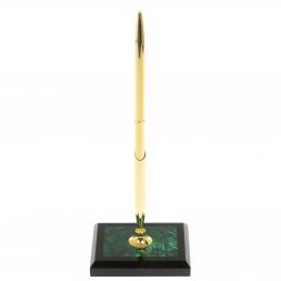 Подставка под ручку из малахита 6,5х6,5х19,5 см