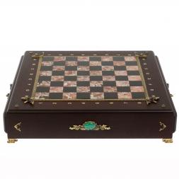 Подарочный шахматный ларец &amp;quot;Русь&amp;quot; камень креноид