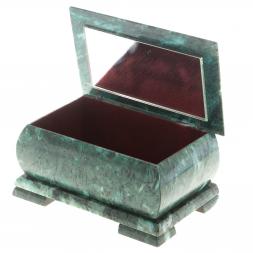 Шкатулка "Хозяйка медной горы" змеевик 20х12,5х10,3 см