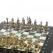 Шахматы &amp;quot;Римляне&amp;quot; фигуры золото / серебро доска 28х28 см из мрамора и змеевика 127718