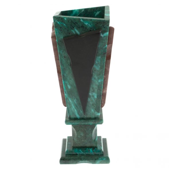 Подарочная ваза из змеевика  &amp;quot;Силуэт&amp;quot; 10х10х29 см 129320