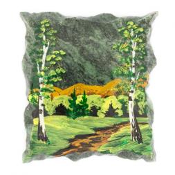 Магнит "Летний пейзаж" камень змеевик