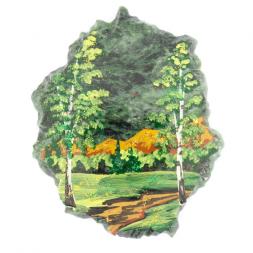 Магнит "Летний пейзаж" камень змеевик
