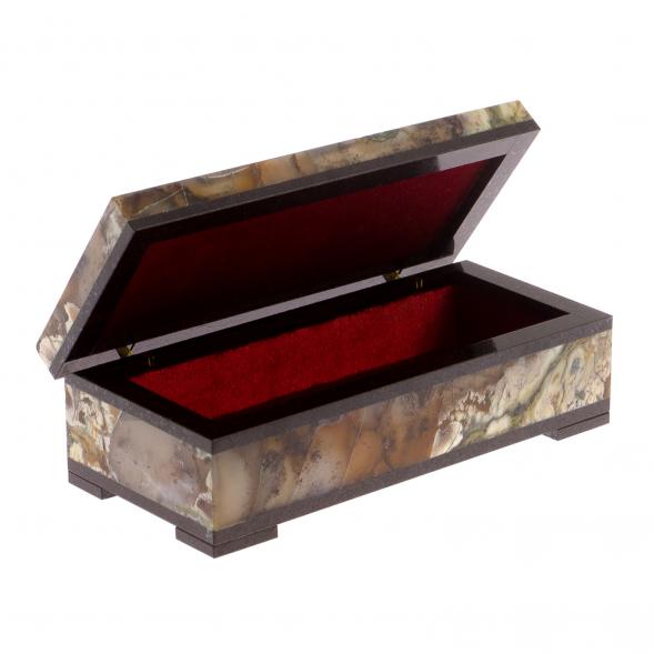 Шкатулка из агата 13х6х4 см 124979