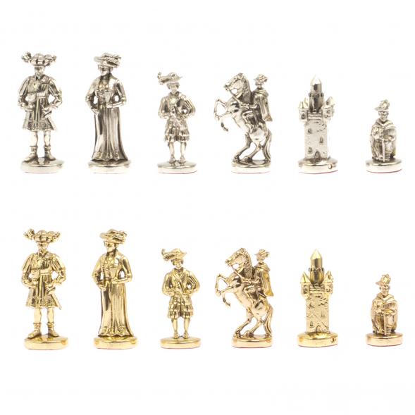 Шахматы &amp;quot;Средневековье&amp;quot; камень обсидиан оникс 42х42 см 125491