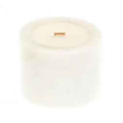 Свеча ароматическая из белого мрамора "Тыквенно-карамельный хруст"