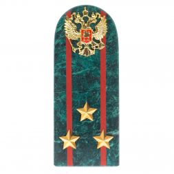 Сувенир погон &amp;quot;Полковник МВД&amp;quot; камень змеевик