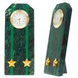 Часы-погон &amp;quot;Подполковник прокуратуры РФ&amp;quot; камень змеевик