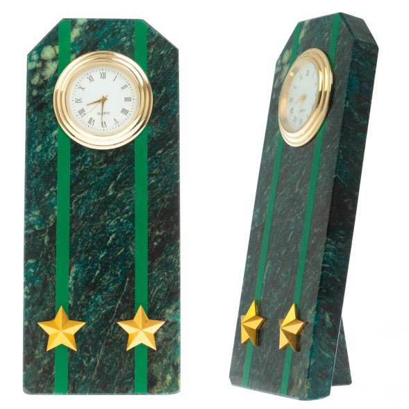 Часы-погон &amp;quot;Подполковник прокуратуры РФ&amp;quot; камень змеевик 129166