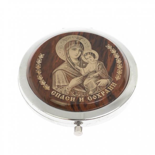 Зеркало с иконой &amp;quot;Богородица&amp;quot; из коричневого обсидиана 129591