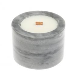 Свеча ароматическая из серого мрамора "Молекула эксцентрик"