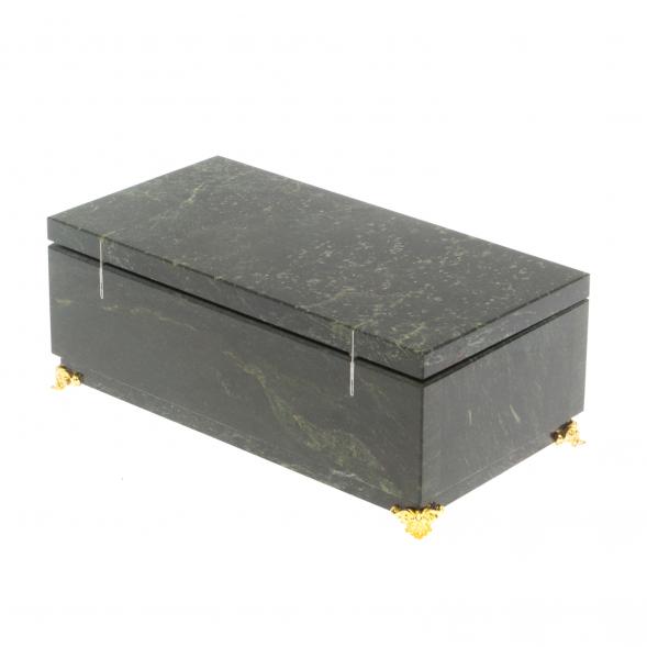 Шкатулка под деньги &amp;quot;Купюра&amp;quot; на ножках с зеркалом змеевик 19х10х6,5 см 118721