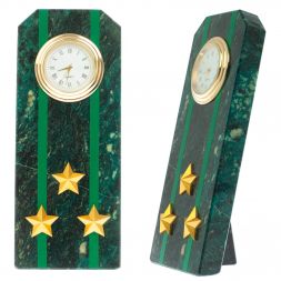 Часы-погон &amp;quot;Полковник прокуратуры РФ&amp;quot; камень змеевик