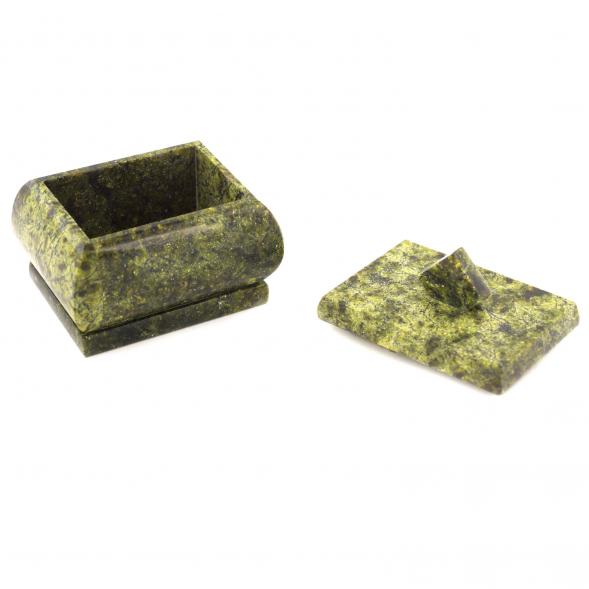 Шкатулка из змеевика 6,8х5х6,3 см 120978