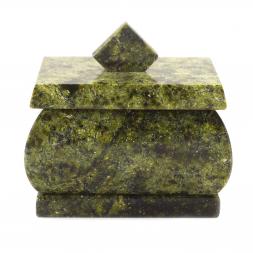 Шкатулка из змеевика 6,8х5х6,3 см