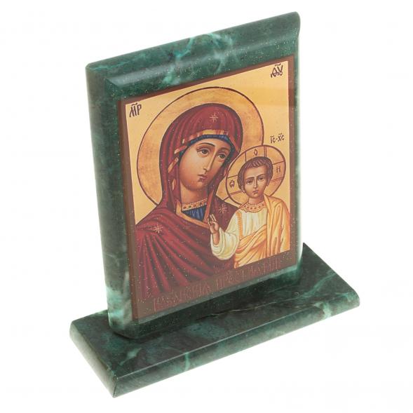 Икона &amp;quot;Казанская БМ&amp;quot; змеевик 15х5х15,5 см 123498