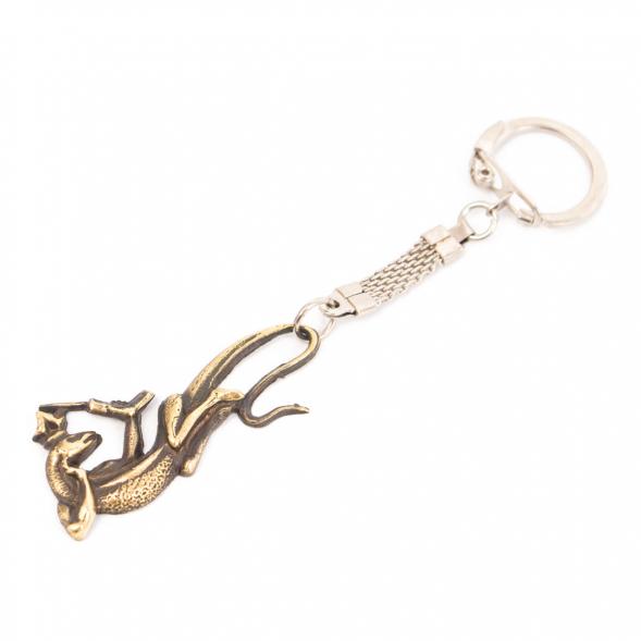 Брелок &amp;quot;Ящерица с телефоном&amp;quot; бронза 116421