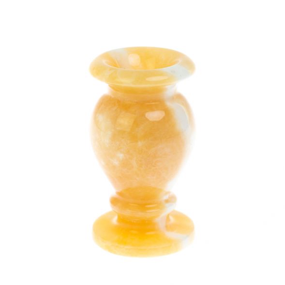 Ваза настольная для цветов камень оникс медовый 5,2х7,5 см (2х4) 128644