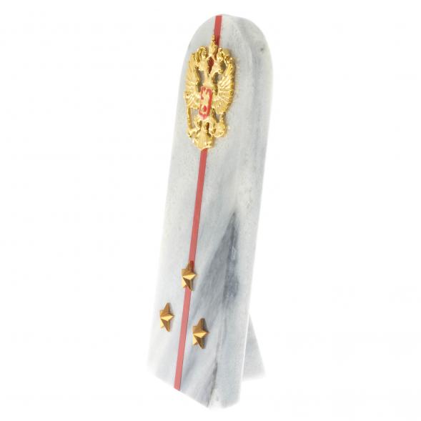 Сувенир погон &amp;quot;Ст. Лейтенант МВД&amp;quot; камень мрамор 129016