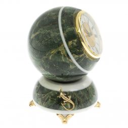 Настольные часы &amp;quot;Антистресс&amp;quot; с ящерицей из змеевика 13,5 см