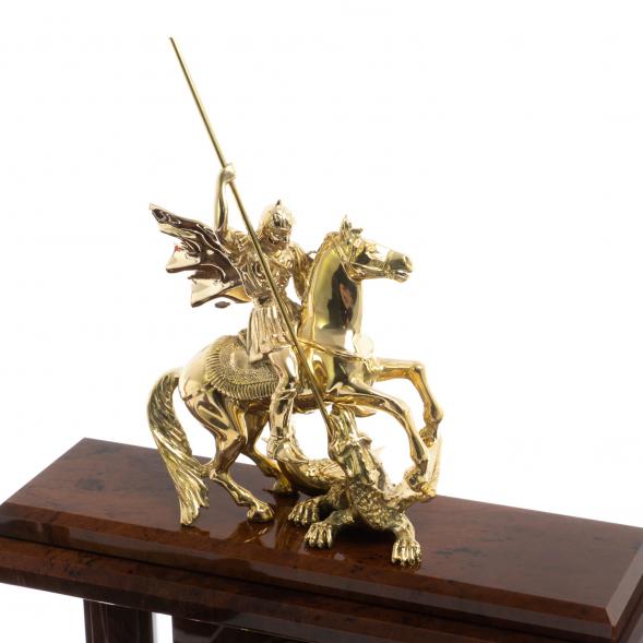 Письменный набор &amp;quot;Георгий Победоносец&amp;quot; камень обсидиан 122217