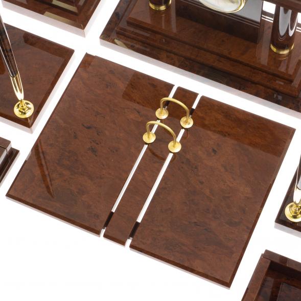 Письменный набор &amp;quot;Георгий Победоносец&amp;quot; камень обсидиан 122217