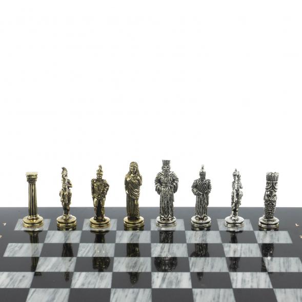 Шахматы подарочные Александр Македонский&amp;quot; доска 36х36 см / серый мрамор 127951