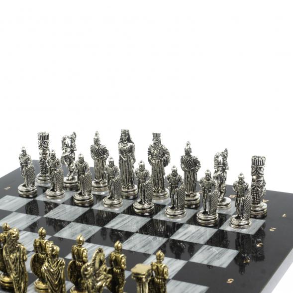 Шахматы подарочные Александр Македонский&amp;quot; доска 36х36 см / серый мрамор 127951